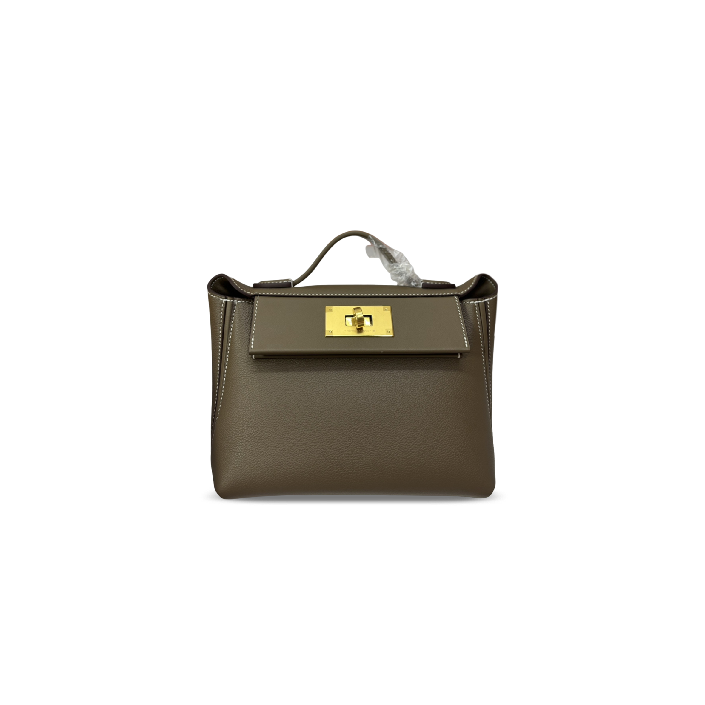 H**me5 master mini 2424 21 etoupe evercolor and swift gold hardware (21*16*12cm)